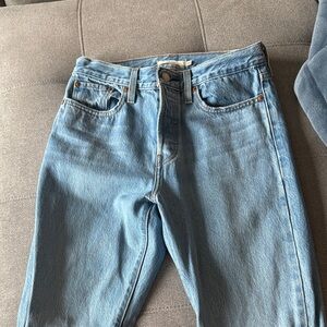 Light Blue Levi Women's High-Rise Wedgie Straight Jeans